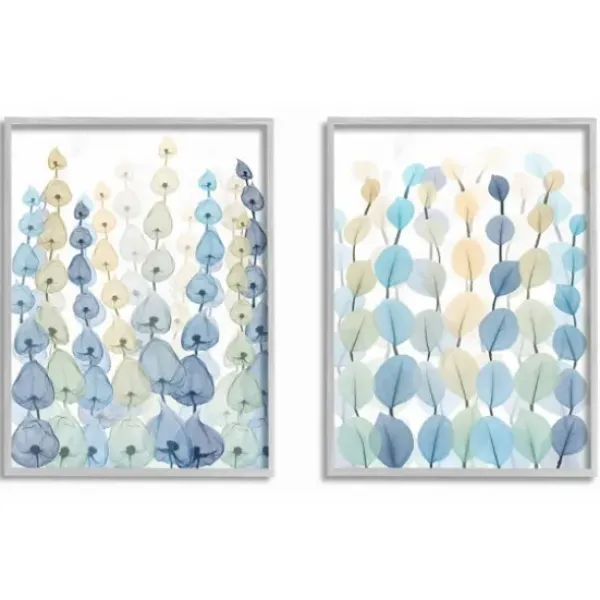 Framed Art-Kirkland's Home Seaweed Plants Framed Canvas Art Prints, Set Of 2 Blue