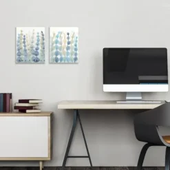 Framed Art-Kirkland's Home Seaweed Plants Framed Canvas Art Prints, Set Of 2 Blue