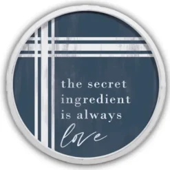 Wall Quotes & Signs-Kirkland's Home Secret Ingredient Love Round Framed Plaque White