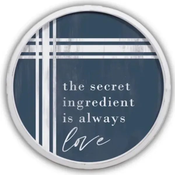 Wall Quotes & Signs-Kirkland's Home Secret Ingredient Love Round Framed Plaque White