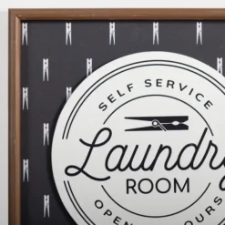 Wall Quotes & Signs-Kirkland's Home Self Service Laundry Wall Plaque Black