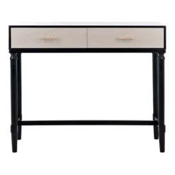Console Tables-Kirkland's Home Serena 2-Drawer Console Table Black