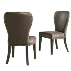 Dining Chairs-Kirkland's Home Sevana Faux Leather Dining Chairs, Set Of 2 Brown