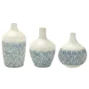 Vases-Kirkland's Home Shabby Chic Floral Scroll Pitcher Vase Ivory/Tan/Green