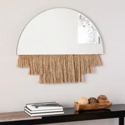 Decorative Mirrors-Kirkland's Home Shaw Fringe Half Circle Wall Mirror