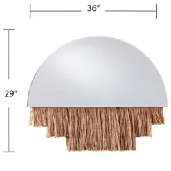 Decorative Mirrors-Kirkland's Home Shaw Fringe Half Circle Wall Mirror