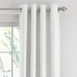 Curtains & Drapes-Kirkland's Home Sheer Blue Botanical Curtain Panel Set, 84 In. White/Blue