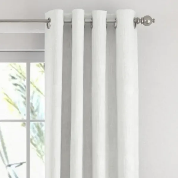 Curtains & Drapes-Kirkland's Home Sheer Blue Botanical Curtain Panel Set, 84 In. White/Blue