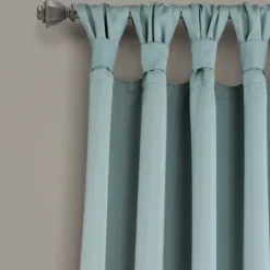 Curtains & Drapes-Kirkland's Home Sheer Blue Botanical Curtain Panel Set, 95 In. White/Blue