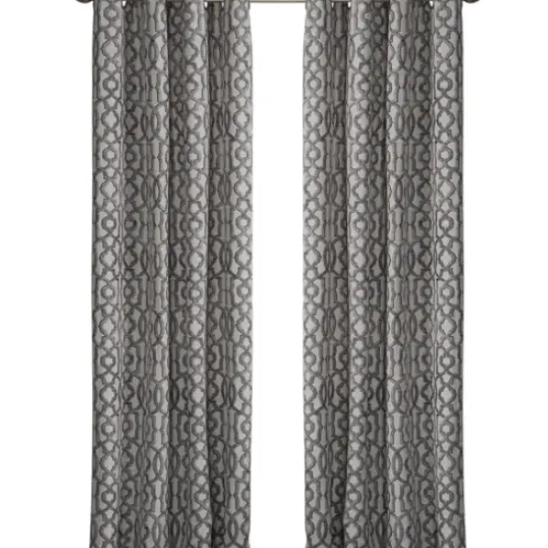 Curtains & Drapes-Kirkland's Home Sheer Botanical Curtain Panel Set, 95 In. White