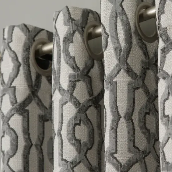 Curtains & Drapes-Kirkland's Home Sheer Botanical Curtain Panel Set, 95 In. White