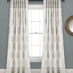 Curtains & Drapes-Kirkland's Home Sheer Grommet Curtain Panel Set, 84 In. White