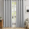 Curtains & Drapes-Kirkland's Home Sheer Textured Curtain Panel Set, 84 In. Gray