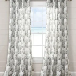 Curtains & Drapes-Kirkland's Home Sheer Textured Curtain Panel Set, 84 In White