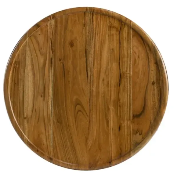 Accent & End Tables-Kirkland's Home Sheesham And Mango Wood Drum Accent Table