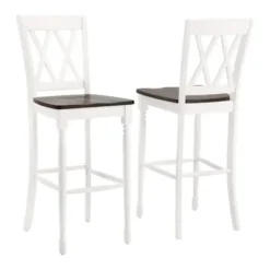Bar Stools & Counter Height Stools-Kirkland's Home Shelly Classic Bar Stools, Set Of 2 White