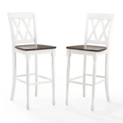 Bar Stools & Counter Height Stools-Kirkland's Home Shelly Classic Bar Stools, Set Of 2 White