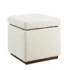 Benches & Ottomans-Kirkland's Home Sherpa Cube Storage Ottoman Ivory