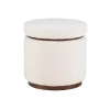 Benches & Ottomans-Kirkland's Home Sherpa Upholstered Storage Ottoman White