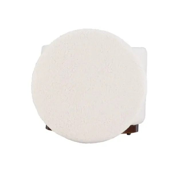 Benches & Ottomans-Kirkland's Home Sherpa Upholstered Storage Ottoman White