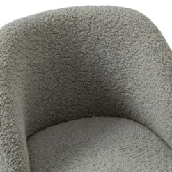 Office Furniture-Kirkland's Home Sherpa Upholstered Swivel Office Chair Gray