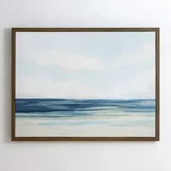Framed Art-Kirkland's Home Shoreline I Framed Art Print Blue