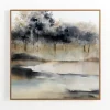 Framed Art-Kirkland's Home Silent Marshland Waters Framed Art Print Blue/Brown