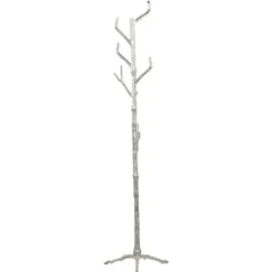 Entryway Furniture-Kirkland's Home Silver Aluminum Tree Branch Coat Rack