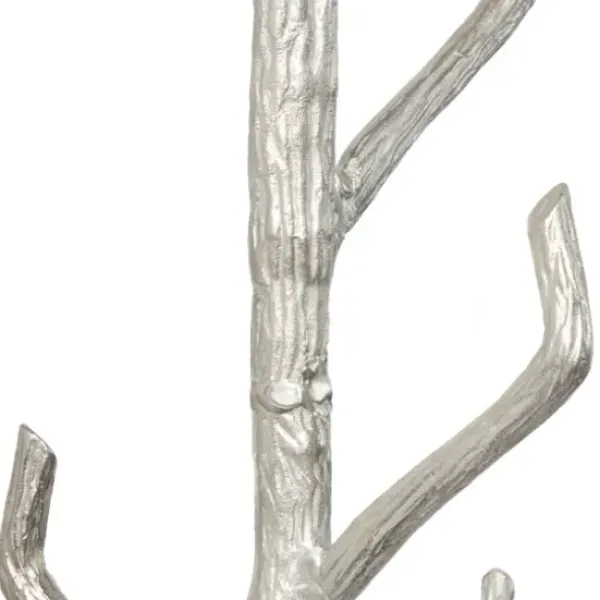 Entryway Furniture-Kirkland's Home Silver Aluminum Tree Branch Coat Rack