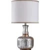 Table Lamps-Kirkland's Home Silver And Gold Distressed Glass Table Lamp Silver/Gold