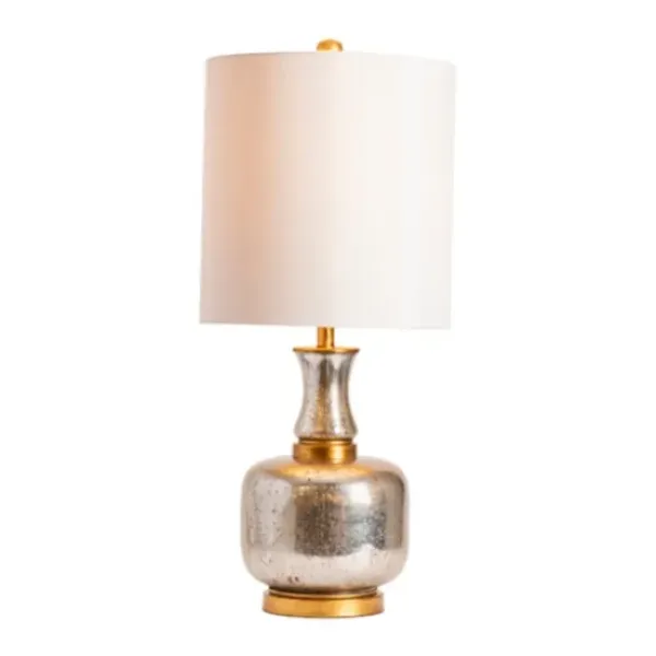 Table Lamps-Kirkland's Home Silver And Gold Mercury Glass Table Lamp White