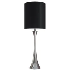 Table Lamps-Kirkland's Home Silver And Tapered Table Lamps, Set Of 2 Black
