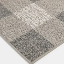 Outdoor Rugs-Kirkland's Home Silver Diamond Outdoor Area Rug, 6X9 Gray