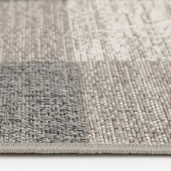 Outdoor Rugs-Kirkland's Home Silver Diamond Outdoor Area Rug, 6X9 Gray