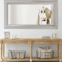 Decorative Mirrors-Kirkland's Home Silver Driftwood Beveled Leaner Mirror