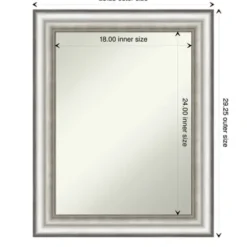 Decorative Mirrors-Kirkland's Home Silver Embossed Frame Wall Mirror