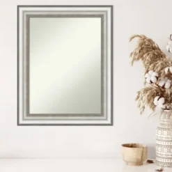 Decorative Mirrors-Kirkland's Home Silver Embossed Frame Wall Mirror