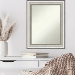Decorative Mirrors-Kirkland's Home Silver Embossed Frame Wall Mirror