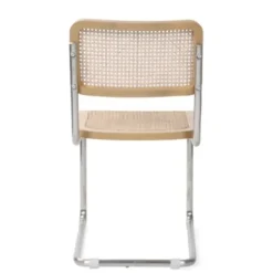 Dining Chairs-Kirkland's Home Silver Framed Woven Cane Dining Chairs, Set Of 2 Tan/Silver