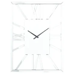 Clocks-Kirkland's Home Silver Glass Frame Wall Clock