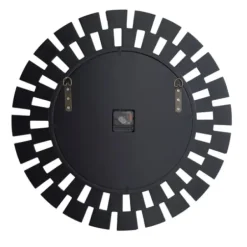Clocks-Kirkland's Home Silver Glass Mirror Abstract Wall Clock