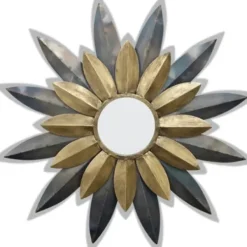 Decorative Mirrors-Kirkland's Home Silver Gold Starstruck Burst Metal Wall Mirror