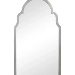 Decorative Mirrors-Kirkland's Home Silver Leaf Iron Arch Top Mirror
