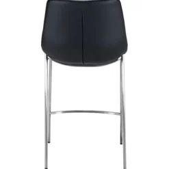 Bar Stools & Counter Height Stools-Kirkland's Home Silver Leather Counter Stools, Set Of 2 Black