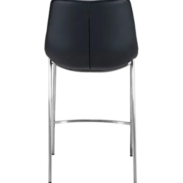 Bar Stools & Counter Height Stools-Kirkland's Home Silver Leather Counter Stools, Set Of 2 Black