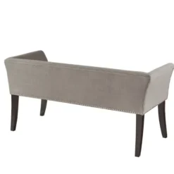 Benches & Ottomans-Kirkland's Home Silver Melinda Accent Bench Gray