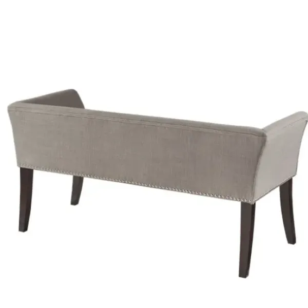 Benches & Ottomans-Kirkland's Home Silver Melinda Accent Bench Gray