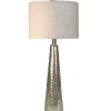 Table Lamps-Kirkland's Home Silver Mercury Glass Cone Table Lamp White