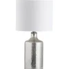 Table Lamps-Kirkland's Home Silver Mercury Glass Cylinder Table Lamp White