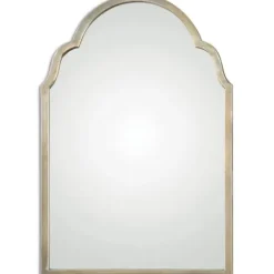 Framed Mirrors-Kirkland's Home Silver Metal Arched Mirror